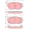Kit de plaquettes de frein, frein à disque GDB3253 TRW GDB3253