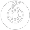 Disque de frein TRW DF6977S avant, ventilé, 1 pièce