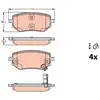 TRW Plaquettes de frein X4 pour MERCEDES-BENZ: Classe X (Ref: GDB2270)