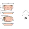 Kit de plaquettes de frein, frein à disque GDB2277 TRW GDB2277