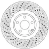 Disque de frein TRW DF6674S avant, ventilé, perforé, 1 pièce