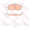 Kit de plaquettes de frein, frein à disque COTEC GDB3519 TRW GDB3519