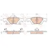 Kit de plaquettes de frein, frein à disque COTEC GDB4448 TRW GDB4448