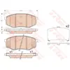 Kit de plaquettes de frein, frein à disque GDB3553 TRW GDB3553