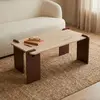 MENZZO Table Basse Au Design Art Déco Cezanne 60x120cm Effet Travertin...