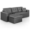 MENZZO Paris Prix - Canapé D'angle Convertible corto 230cm Gris