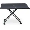 Menzzo Table basse relevable noir carbone