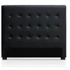Menzzo HB140 Contemporain Luxor Tête de Lit Bois Noir 8 x 150 x 122 cm