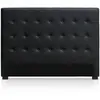 Menzzo HB160 Contemporain Luxor Tête de Lit Bois Noir 8 x 170 x 122 cm