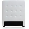 Menzzo HB090 Contemporain Luxor Tête de Lit Bois Blanc 8 x 100 x 122 cm