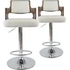 MENZZO 3S. x Home Lot de 2 tabourets de bar Noisette et Blanc KENZA