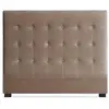 MENZZO 3S. x Home Tête de lit capitonnée 140 cm Velours Taupe PACA