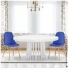 3S. x Home Lot de 4 Chaises Scandinaves Bleues HAMAR