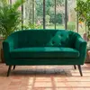 MENZZO Cotecosy - Canapé 3 places scandinave Savoy Velours Vert
