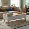 3S. x Home Table Basse Scandinave Bois Blanc ACHUMAWI