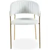 3S. x Home Lot de 4 chaises Tabata Tissu Bouclette Crème