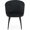 3S. x Home Lot de 2 chaises modernes matelassées Malawi Velours Noir