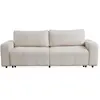 3S. x Home Canapé convertible 3 places Cloudy Tissu bouclette Crème