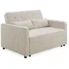 3S. x Home Canapé convertible 2 places Komaria Tissu bouclette Crème