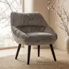 MENZZO Fauteuil moderne et confortable patrick velours gris Patrick
