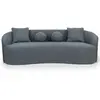 3S. x Home Canapé 4 places au design élégant et incurvé Alex XL Tissu bouclette Gris