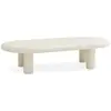 3S. x Home Table basse arrondie 160cm avec pieds colonnes Roady Crème