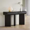 Console design 2 tiroirs avec pieds obliques Mezade Noir