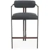 MENZZO Lot De 2 Chaises De Bar Design "galia" 103cm Anthracite