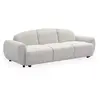 3S. x Home Canapé 3 places convertible dossier et accoudoirs arrondis Oliver Tissu texturé Gris