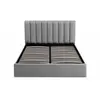 MENZZO Lit Coffre Songe + Sommier Tissu Gris 160cm