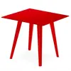 3S. x Home Table d'appoint carrée Bipolart Métal Rouge