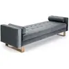 MENZZO Banquette capitonnée Shell Velours Argent