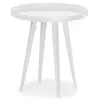 3S. x Home Table d'appoint ronde à rebord Bipolart Métal Blanc