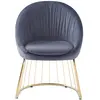 Chaise Design en Velours "Mayra" 84cm Gris