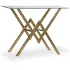 MENZZO Console Murviel en Verre et Pieds Or