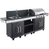 Cook'In Garden Barbecue gaz FIDGI 4 Brûleurs avec desserte et évier