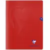 EXACOMPTA Cahier - Clairefontaine - MIMESYS - 240 x 320 mm - 96 pages - Petits carreaux - Rouge
