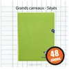 Clairefontaine Cahier MIMESYS Piqué Polypro 24 x 32 cm 48 pages 90g Séyès Vert