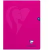 Cahier polypro - CLAIREFONTAINE - Mimesys - 24x32 cm - 96 pages - Grands carreaux Séyès - Rose