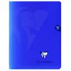 Clairefontaine 322741C Un Cahier Agrafé Mimesys Bleu Marine - 17x22 cm - 96 Pages Grands Carreaux - Papier Blanc 90 g - Couverture Polypro
