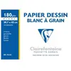 Pochette dessin à grain Clairefontaine 29,7x42 10 Feuilles 180g Blanc