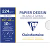 Clairefontaine Pochette Dessin à grain 29,7x42cm 10 feuilles 224g