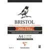 Clairefontaine Bloc dessin - Bristol- 20 Feuilles A4 - Extra-Blanc - 205 g