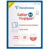 Clairefontaine Cahier Magique couverture Ardoise effaçable 24 x 32 cm 48 pages Séyès