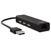 Hub USB T'nB USB-A vers 3x USB-A et RJ45 Noir