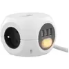 T'nB MULTIPRISE DESIGN 2 EN 1 AVEC 3 PRISES SECTEURS ET 3 PORTS USB BLANCHE