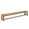 MACABANE Kally - banc de jardin 270x35cm en teck recyclé couleur naturelle