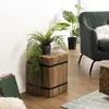 Macabane - Table d'appoint carrée Suzy bois/noir - 37x37x49 cm T.U
