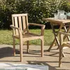 Macabane Lot de 2 Fauteuils Empilables en bois Teck JARDITECK