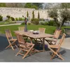 Macabane Table de jardin 8/10 personnes extensible L180 cm en teck